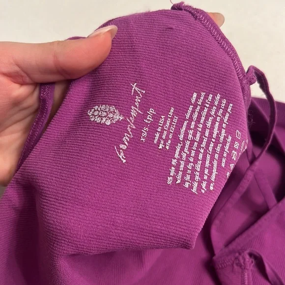 Free People Strappy Back Tighten Up Tank Purple - Picture 6 of 7